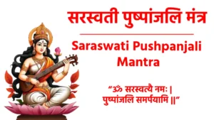 Saraswati Pushpanjali Mantra ॐ सरस्वत्यै नमः, पुष्पांजलि समर्पयामि॥