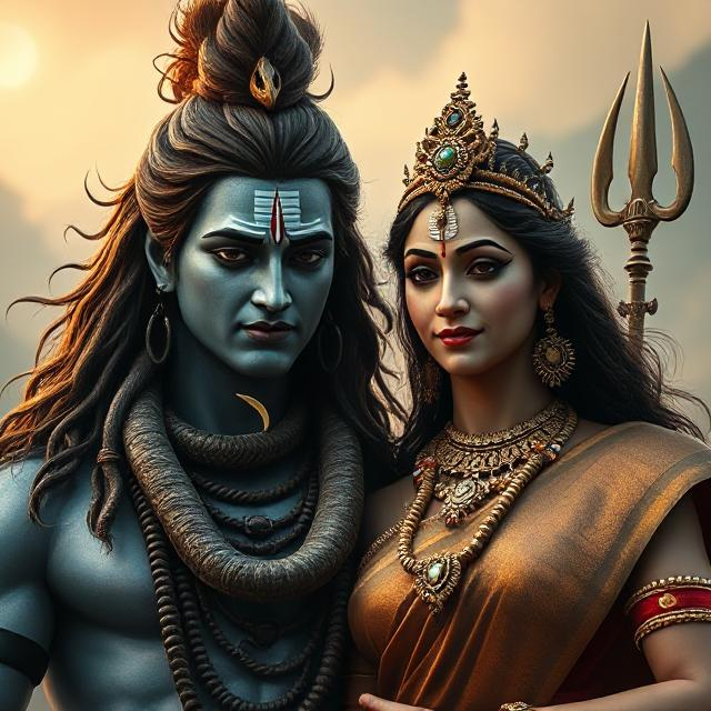 Shiv Parvati images depicting the divine union of Lord Shiva and Goddess Parvati, symbolizing eternal love, cosmic balance, and spiritual harmony. The image radiates peace and divine energy.