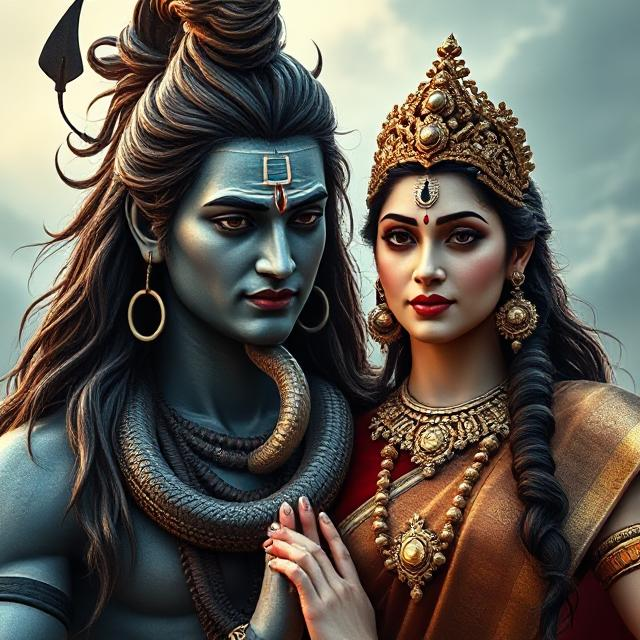 Shiv Parvati images depicting the divine union of Lord Shiva and Goddess Parvati, symbolizing eternal love, cosmic balance, and spiritual harmony. The image radiates peace and divine energy.