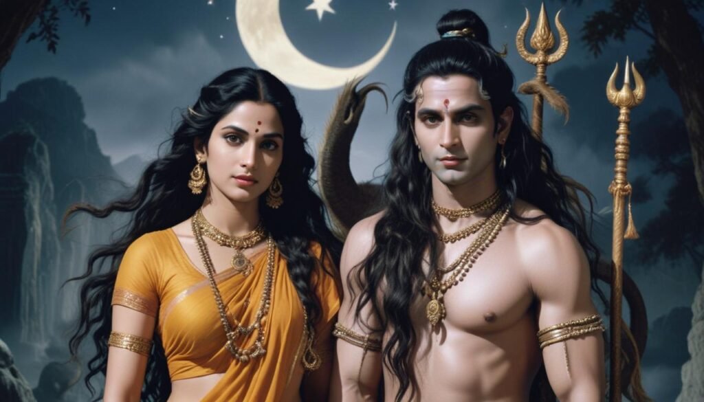 Shiv Parvati photo capturing the divine union of Lord Shiva and Goddess Parvati, shown together in a moment of divine love, strength, and cosmic balance. The image radiates peace and spiritual harmony.