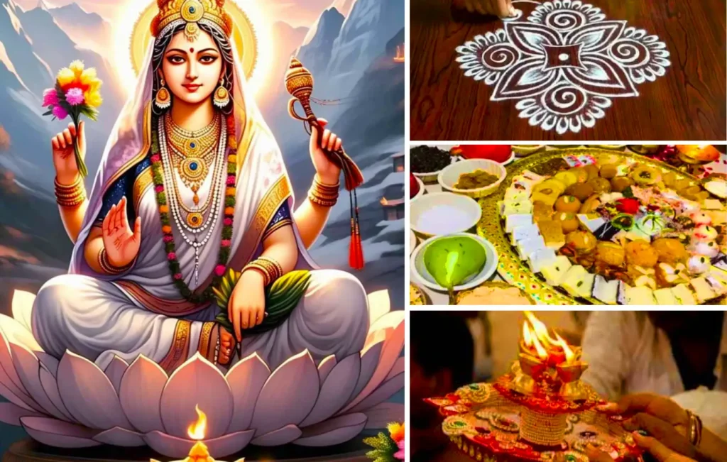 ब्रम्हचारिणी माता की पूजा विधि में रंगों की भूमिका