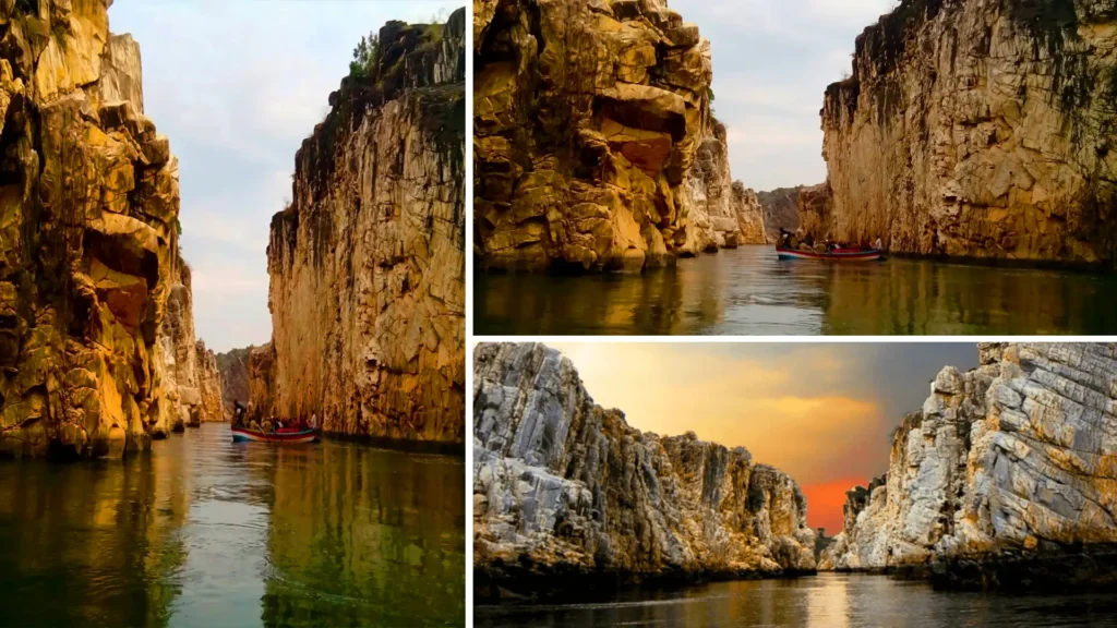 नर्मदा नदी: आध्यात्मिक ऊर्जा से भरी भारत की जीवनदायिनी 2 जबलपुर – जब नर्मदा संगमरमर के बीच बहती है