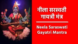 Neela Saraswati Gayatri Mantra